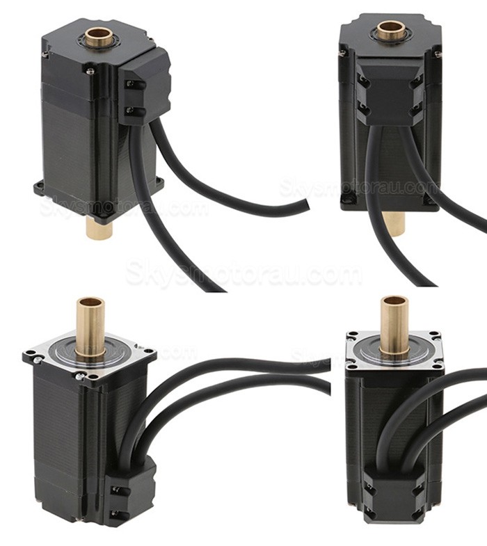 Hollow Shaft Nema 23 Bipolar Stepper Motor OK57DL76EC1-B-NK30 1.89 Nm 4.2A 1.8 Deg Dual Shaft